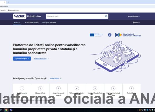 Platforma digitala eLicitațiiANAF