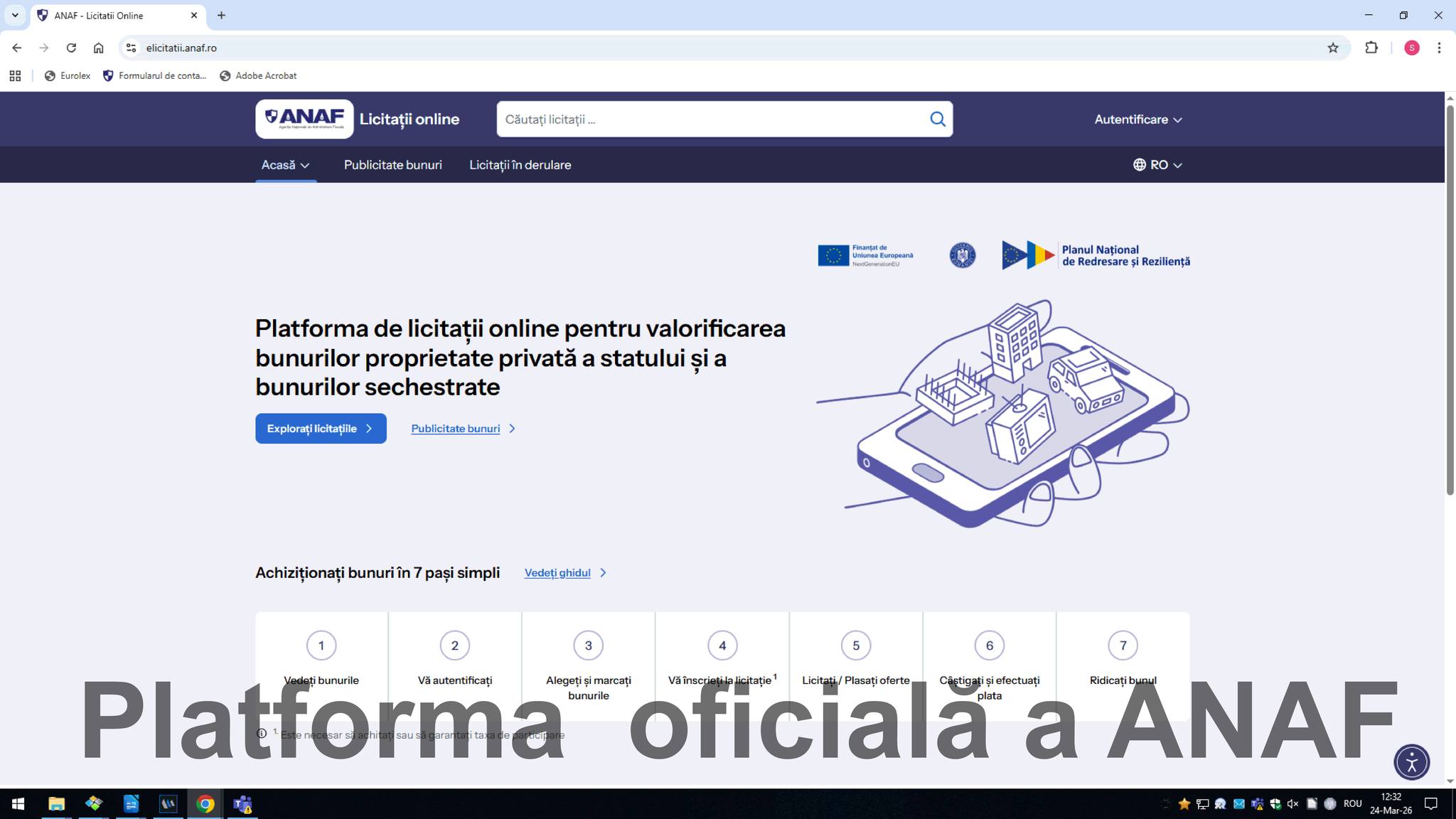 Platforma digitala eLicitațiiANAF