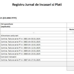 Registru Incasari si Plati